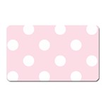 Polka Dots - White on Piggy Pink Magnet (Rectangular)