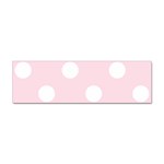 Polka Dots - White on Piggy Pink Sticker Bumper (10 pack)