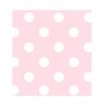 Polka Dots - White on Piggy Pink Greeting Card 4.5  x 6 