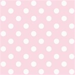 Polka Dots - White on Piggy Pink ScrapBook Page 8  x 8 