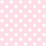 Polka Dots - White on Piggy Pink ScrapBook Page 12  x 12 