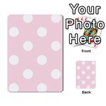 Polka Dots - White on Piggy Pink Multi-purpose Cards (Rectangle)