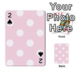 Polka Dots - White on Piggy Pink Playing Cards 54 Designs