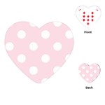 Polka Dots - White on Piggy Pink Playing Cards (Heart)