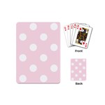 Polka Dots - White on Piggy Pink Playing Cards (Mini)