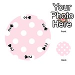 Polka Dots - White on Piggy Pink Playing Cards 54 (Round)
