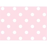 Polka Dots - White on Piggy Pink Birthday Cake 3D Greeting Card (7x5)