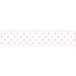 Polka Dots - Piggy Pink on White Flano Scarf (Small)