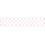 Polka Dots - Piggy Pink on White Flano Scarf (Large)