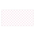 Polka Dots - Piggy Pink on White Satin Shawl