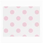 Polka Dots - Piggy Pink on White Small Glasses Cloth