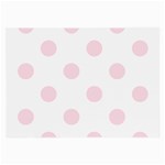 Polka Dots - Piggy Pink on White Large Glasses Cloth