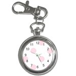 Polka Dots - Piggy Pink on White Key Chain Watch