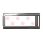 Polka Dots - Piggy Pink on White Superlink Italian Charm (9mm)