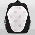 Polka Dots - Piggy Pink on White Backpack Bag