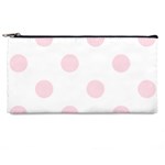 Polka Dots - Piggy Pink on White Pencil Case