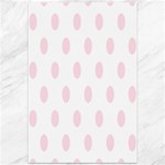Polka Dots - Piggy Pink on White Canvas 12  x 18 