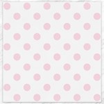 Polka Dots - Piggy Pink on White Canvas 16  x 16 