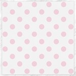Polka Dots - Piggy Pink on White Canvas 20  x 20 