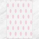Polka Dots - Piggy Pink on White Canvas 20  x 30 