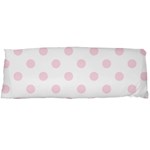 Polka Dots - Piggy Pink on White Body Pillow Case (Dakimakura) (One Side)