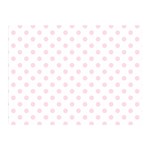 Polka Dots - Piggy Pink on White Double Sided Flano Blanket (Mini)