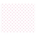 Polka Dots - Piggy Pink on White Double Sided Flano Blanket (Small)