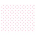 Polka Dots - Piggy Pink on White Double Sided Flano Blanket (Medium)