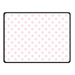 Polka Dots - Piggy Pink on White Fleece Blanket (Small) (One Side)