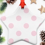 Polka Dots - Piggy Pink on White Ornament (Star)