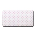 Polka Dots - Piggy Pink on White Medium Bar Mat