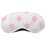 Polka Dots - Piggy Pink on White Sleeping Mask