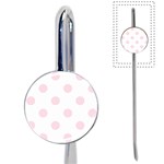 Polka Dots - Piggy Pink on White Book Mark