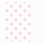 Polka Dots - Piggy Pink on White Large Garden Flag (Two Sides)