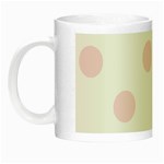 Polka Dots - Piggy Pink on White Night Luminous Mug