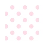 Polka Dots - Piggy Pink on White Greeting Card 4.5  x 6 