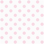 Polka Dots - Piggy Pink on White ScrapBook Page 8  x 8 