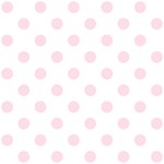 Polka Dots - Piggy Pink on White ScrapBook Page 12  x 12 
