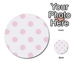 Polka Dots - Piggy Pink on White Multi-purpose Cards (Round)