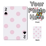 Polka Dots - Piggy Pink on White Playing Cards 54 Designs