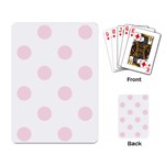 Polka Dots - Piggy Pink on White Playing Cards Single Design