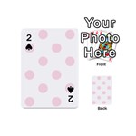 Polka Dots - Piggy Pink on White Playing Cards 54 (Mini)