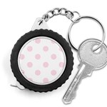 Polka Dots - Piggy Pink on White Measuring Tape