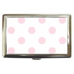 Polka Dots - Piggy Pink on White Cigarette Money Case