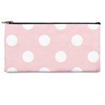Polka Dots - White on Pale Pink Pencil Case