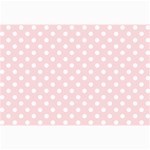 Polka Dots - White on Pale Pink Collage 12  x 18 