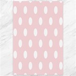 Polka Dots - White on Pale Pink Canvas 12  x 18 