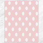 Polka Dots - White on Pale Pink Canvas 16  x 20 