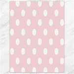 Polka Dots - White on Pale Pink Canvas 18  x 24 