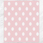 Polka Dots - White on Pale Pink Canvas 20  x 24 